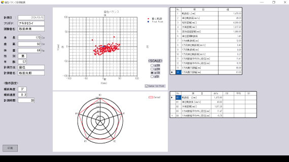 計測結果表示画面